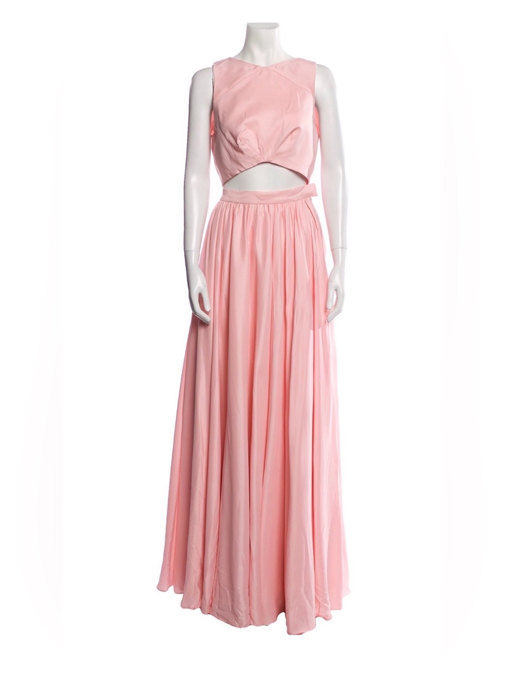 Sleeveless Pink Maxi Skirt Set